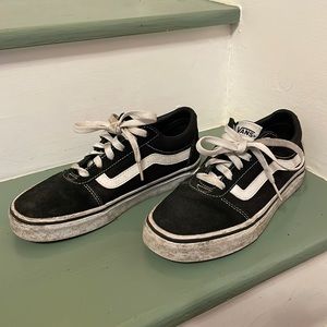 Old school vans black suede